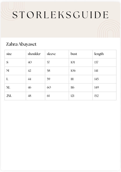 ZAHRA – Abayaset med pärldetaljer