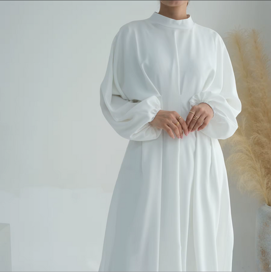 NADIA – Vit elegant klänning